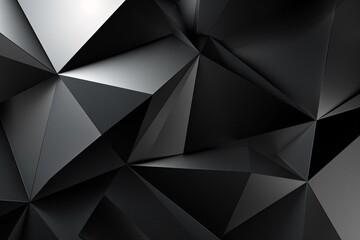 Abstract geometric black background concept generative ai