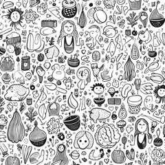 seamless pattern with mother pregnancy flower elements with baby background