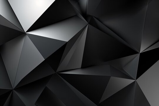 Abstract geometric black background concept generative ai © Gilang