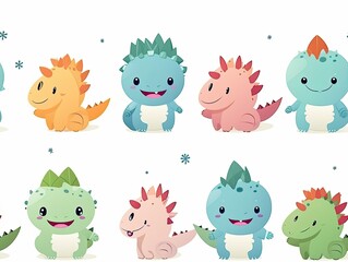 Lamas personalizadas con tu foto cute dinosaur pattern