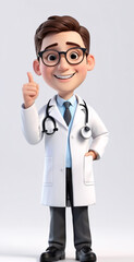 smiling doctor with stethoscope
