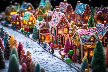 Fototapeta premium Gingerbread Village