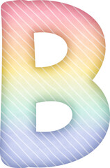Uppercase Letter B Gradient colorful alphabet