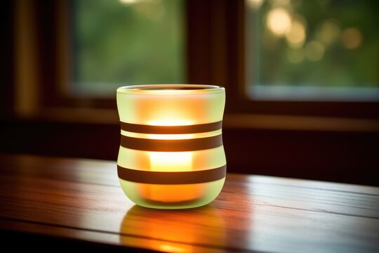 single unity cup filled to the brim illuminated by soft, natural light