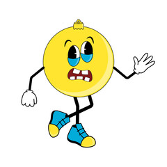 Christmas ball. Retro style. Vector.