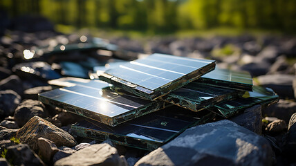 nonrenewable hardware of renewable energy. difficult to recycle composite mass produced items.