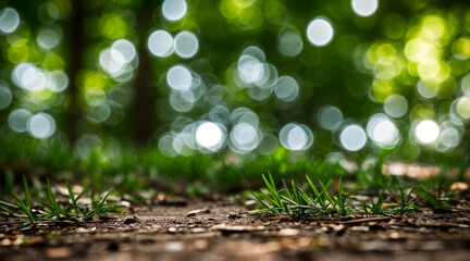 grass in the garden with bokeh
