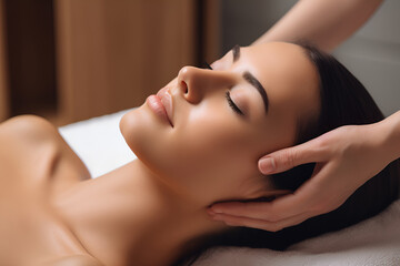 Obraz na płótnie Canvas Relax facial and head massage 2