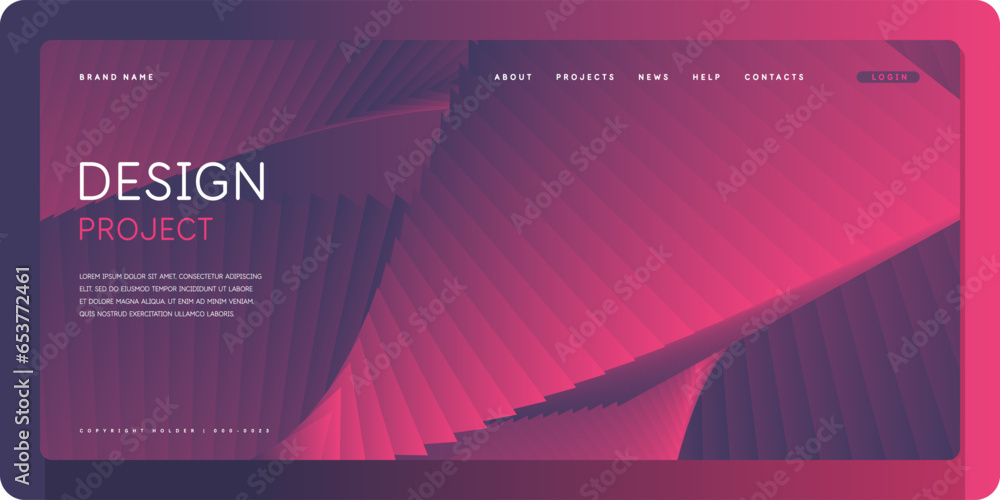 Poster template for the design and placement of text. modern stylish graphics with geometric shapes. a page