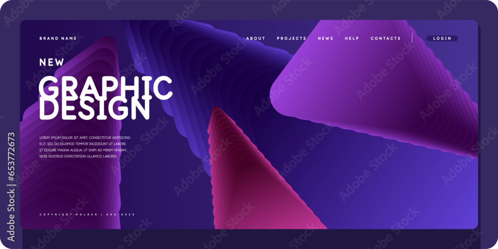 Poster a template to use in your design. a composition of geometric shapes. graphic elements for design and