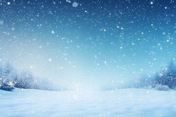 Snowy happy new year background with empty copy space Generative AI