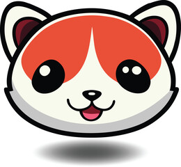 Dog head cartoon vector illustration 