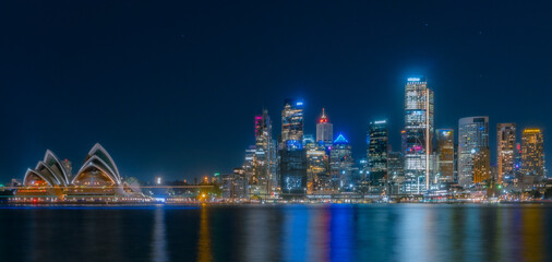 Sydney skyline by night