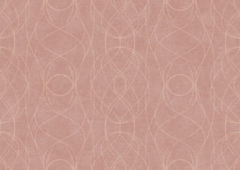 Hand-drawn abstract seamless ornament. Light semi transparent pale pink on a pale pink background. Paper texture. Digital artwork, A4. (pattern: p10-1b)