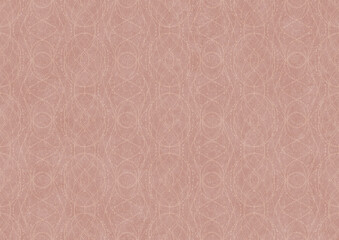Hand-drawn abstract seamless ornament. Light semi transparent pale pink on a pale pink background. Paper texture. Digital artwork, A4. (pattern: p10-2c)