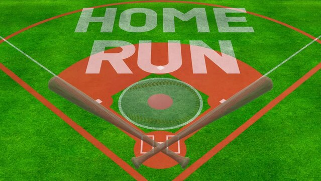 Home Run baseball animated graphic background.