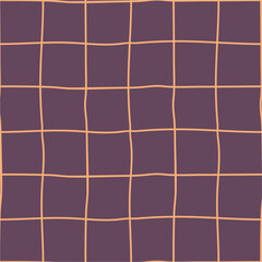 Grid seamless pattern. Halloween hand drawn geometric background.
