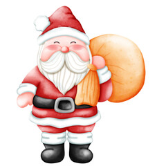 santa claus with a bag