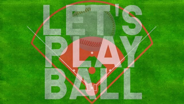Let's Play Ball baseball graphic background.