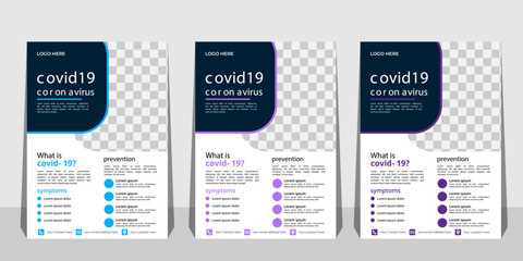 Corporate healthcare and medical cover a4 flyer design template for print