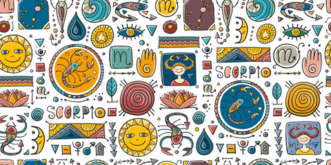 Scorpio zodiac sign. Element of Water.