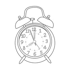 alarm clock isolated on white