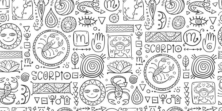 Scorpio zodiac sign. Element of Water.