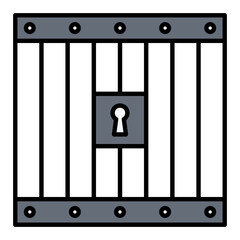 Jail Line Color Icon