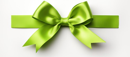 Lymphoma Cancer awareness ribbon supporting mental health isolated bow
