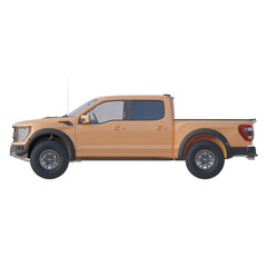 Fototapeta premium Realistic pickup truck on isolated transparency background