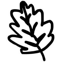 hand drawn illustration of a tattoo, Leaf line art doodle icon-2