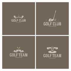 Golf ball logo, Golf design stick logo, logo for professional golf team, golf club, tournament, golf store business, golf course, event