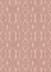 Hand-drawn abstract seamless ornament. Light semi transparent pale pink on a pale pink background. Paper texture. Digital artwork, A4. (pattern: p10-4e)