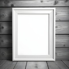 frame for a photo minimalist a picture a background white on a background of wooden boards 8k ultra quality 