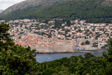 Fototapeta na wymiar Dubrovnik Croatia city view from Lokrum island travel