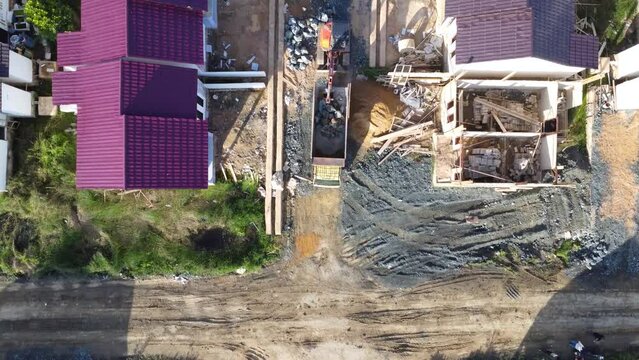 Aerial view of subsidized housing development in South Kalimantan