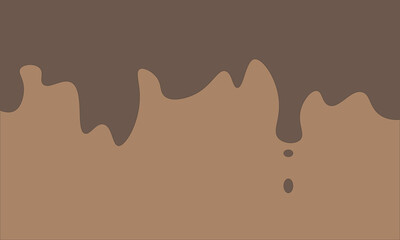 melted chocolate dripping on white background
