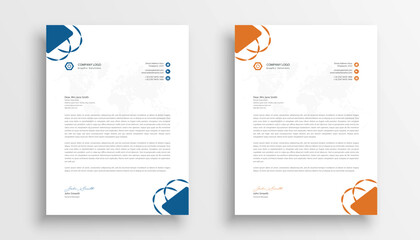 Free vector professional business letterhead template design
