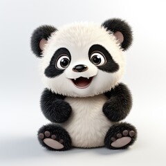 Cute panda cartoon character
