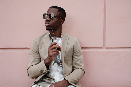 Handsome Black Guy Outdoors