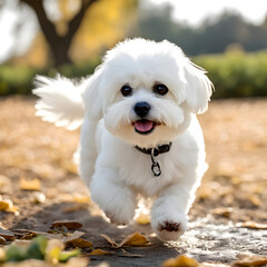 white miniature dog
