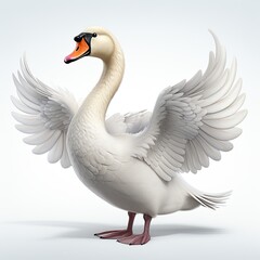 Obraz premium Swan adorable animal character