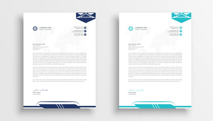 Free vector professional business letterhead template design
