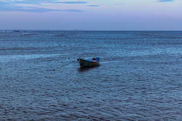 Boat on calm seas