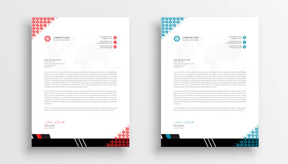Free vector professional business letterhead template design