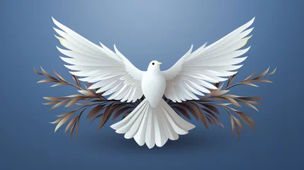 Foto op Plexiglas Dove of peace icon. Flying bird. Peace concept. Pacifism concept. Free Flying symbol. Vector simple icon for presentation, training, marketing, design, web. Can be used for creative template, logo. © Falk
