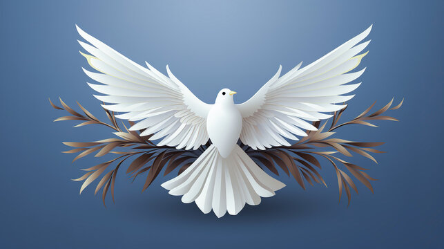 Dove of peace icon. Flying bird. Peace concept. Pacifism concept. Free Flying symbol. Vector simple icon for presentation, training, marketing, design, web. Can be used for creative template, logo.