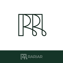 Initial RR Logo Design. Letter RR Monogram Line Logo Identity for Branding, Business, Real Estate, Fasion and Elegant Brand