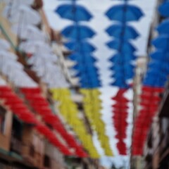 flags on the roof