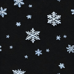 Snowflakes on dark background